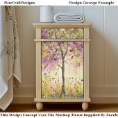 Tree mit floraler Stickerei Akzente EE5L Decoupage Seidenpapier