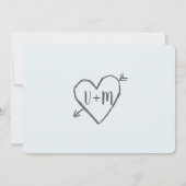 Tree mit geschnitztem Herz und String Lights Blau Einladung (Rückseite)