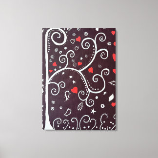 Tree mit Herzen von Michael Dooley Leinwanddruck