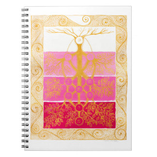 Tree mit Roots in Heaven Notebook Notizblock