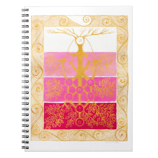 Tree mit Roots in Heaven Notebook Notizblock (Vorderseite)