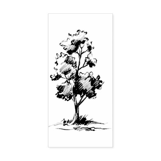 Tree mit Shading Art Briefmarke Gummistempel (Prägung)