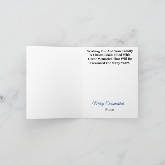 Tree mit Star der David Chrismukkah Card Karte (Innenseite)