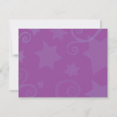 Tree mit Stars Bat mitzvah Reply RSVP Card Karte (Rückseite)