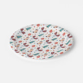 Tree Mittens Strumpfs und Baubles Weihnachten Pappteller (Schrägansicht)