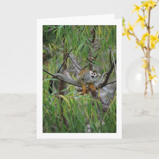 Tree Monkey Karte (Gelbe Blume)