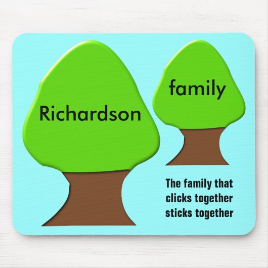 Tree-Mousepad mit benutzerdefinierbarer Stammbaums Mousepad (Vorne)