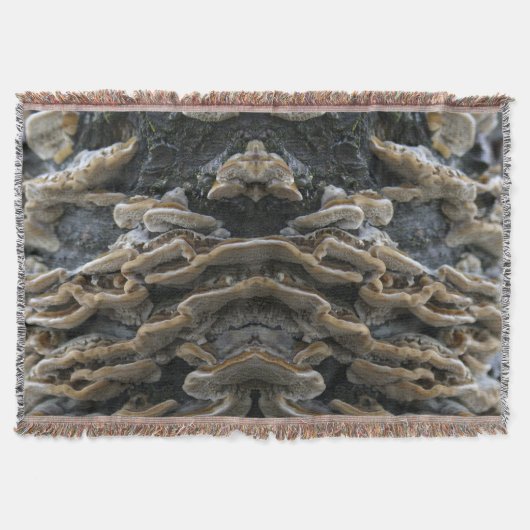 Tree Mushrooms Foto Throw Blanket Decke (Vorderseite)