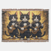 Tree Musical Cats Throw Blanket Decke (Vorderseite)