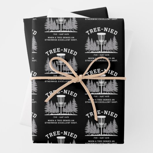 Tree Nied Disc Golf Funny Stupid Tree-nied  Geschenkpapier Set (Beispiel)