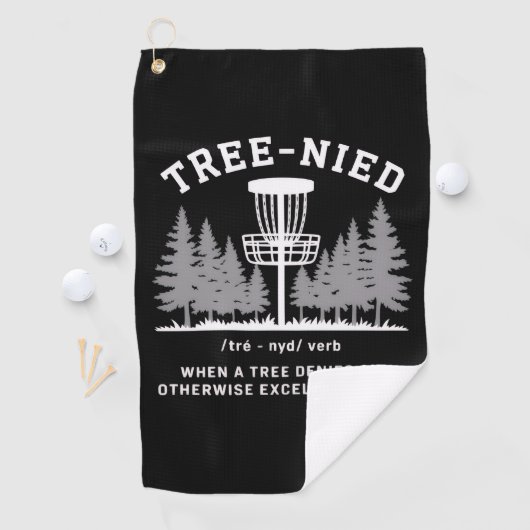 Tree Nied Disc Golf Funny Stupid Tree-nied  Golfhandtuch (Insitu)