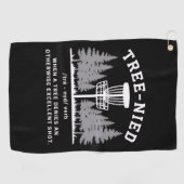 Tree Nied Disc Golf Funny Stupid Tree-nied  Golfhandtuch (Horizontal)