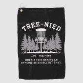 Tree Nied Disc Golf Funny Stupid Tree-nied  Golfhandtuch (Vorderseite)