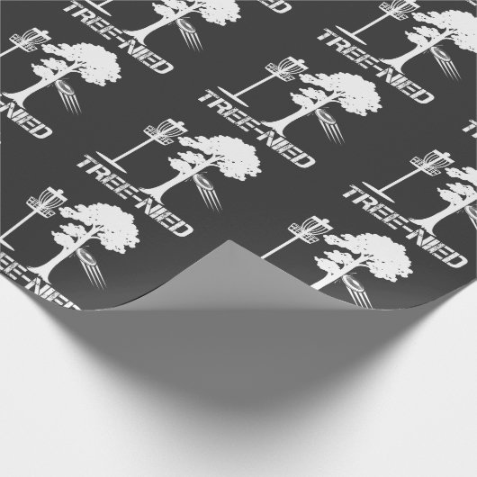 Tree Nied Funny Disk Golf Player Joke Frisbee Geschenkpapier (Ecke)