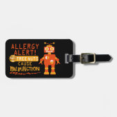 Tree Nut Food Allergy Alert Robot Boys Gepäckanhänger (Vorderseite horizontal)