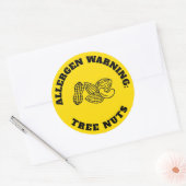 Tree Nuts Allergen Warning Sticker - Yellow Safety (Umschlag)