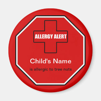 Tree Nuts Allergy Medical Allergy Alert Magnet