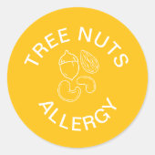 Tree Nuts Allergy Runder Aufkleber (Vorderseite)