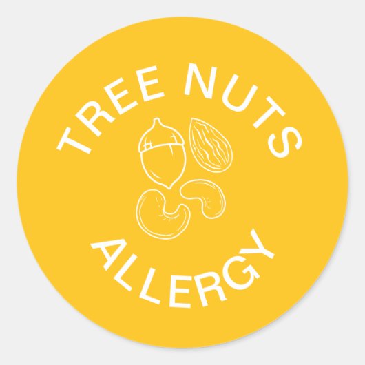 Tree Nuts Allergy Runder Aufkleber (Vorderseite)