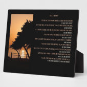 Tree & Ocean Sunset "Do it Anyway" Fotoplatte (Seite)