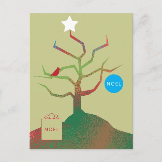 Tree of Art Christmas Card Postkarte (Vorderseite)