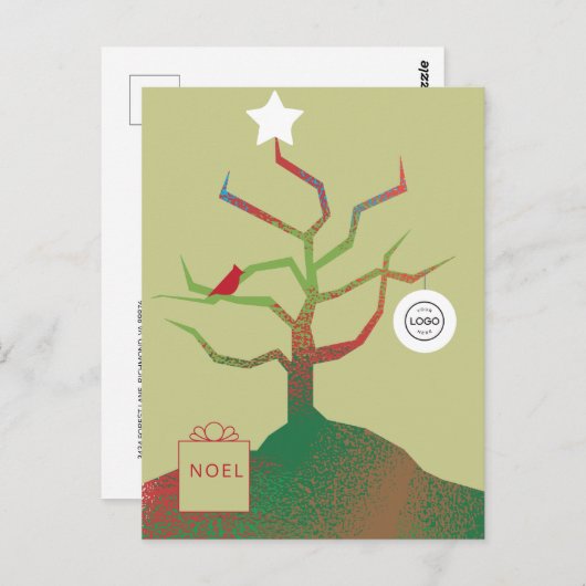 Tree of Art Corporate Christmas Postcard Postkarte (Vorne/Hinten)