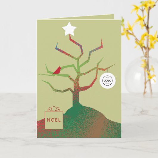 Tree of Art Corporate Weihnachtskarte Karte (Gelbe Blume)