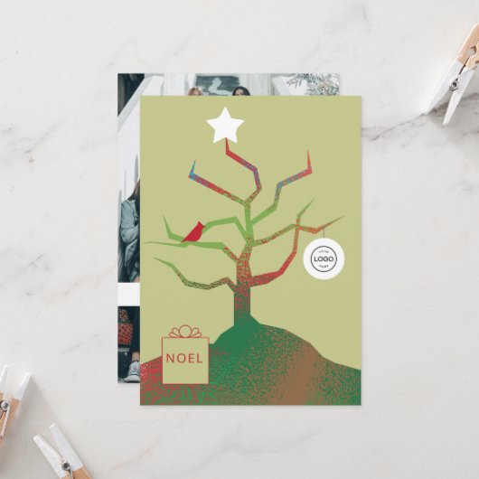 Tree of Art Corporate Weihnachtskarte Karte (Vorderseite/Rückseite Beispiel)