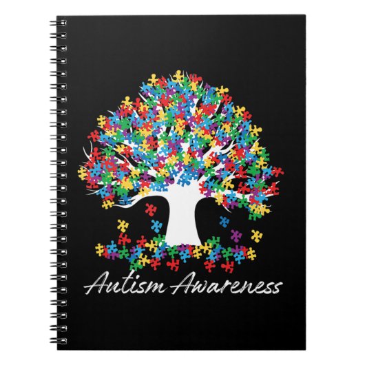 Tree of Autismus Awareness Month Life ASD Männer F Notizblock (Vorderseite)