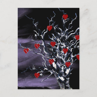 Tree of Broken Hearts Gothic Brautparty Invitat Einladungspostkarte