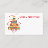 Tree of Drums Frohe Weihnachts-Platzkarten Name Ta Platzkarte (Vorderseite)