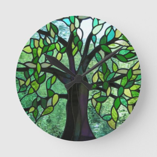 Tree of Enchantment wall clock Runde Wanduhr (Vorderseite)