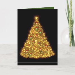 Tree of Gold Holiday Card Feiertagskarte