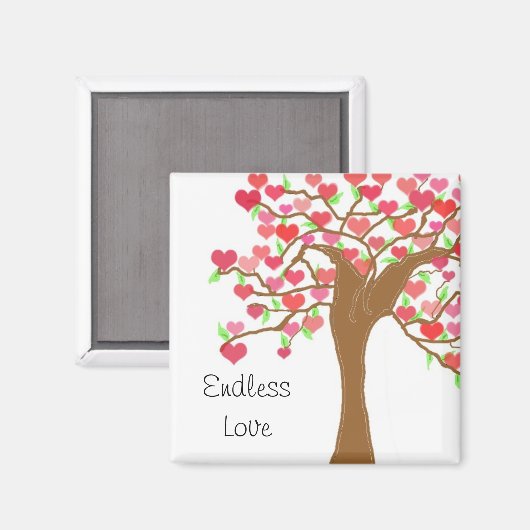Tree of Hearts Endless Liebe Magnet (Vorderseite/Rückseite)