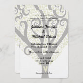 Tree of Hearts Wedding Einladung (Vorne/Hinten)