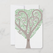 Tree of Hearts Wedding RSVP Karte (Rückseite)