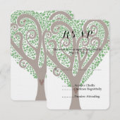 Tree of Hearts Wedding RSVP Karte (Vorne/Hinten)