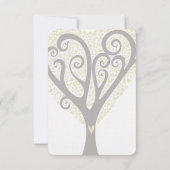 Tree of Hearts Wedding RSVP Karte (Rückseite)