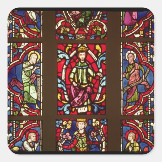 Tree of Jesse Quadratischer Aufkleber (Vorderseite)