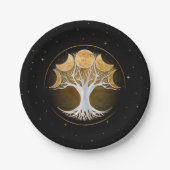 Tree of life and moons pappteller (Vorderseite)