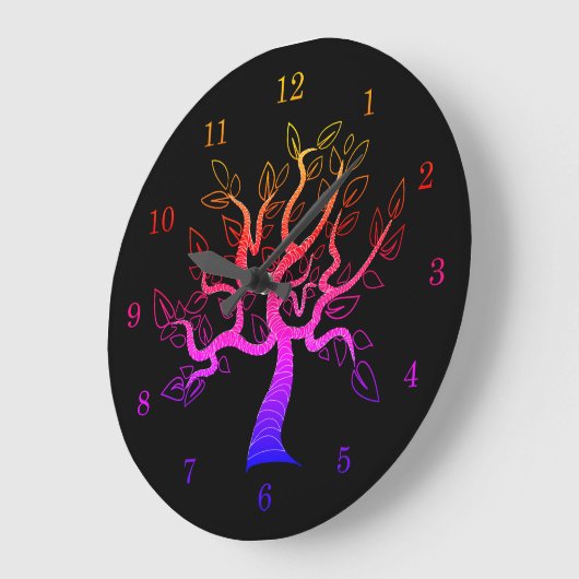 Tree of Life Art - Große Wanduhr (Winkel)