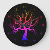 Tree of Life Art - Große Wanduhr (Vorderseite)