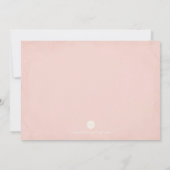 Tree of Life Baby Girl Naming Day Einladung (Rückseite)