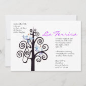 Tree of Life Baptism Christening Custom Invitation Einladung (Vorderseite)