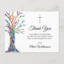 Tree of Life Baptism Christening Vielen Dank