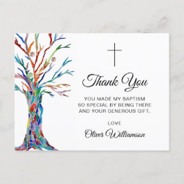 Tree of Life Baptism Christening Vielen Dank Postkarte
