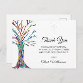 Tree of Life Baptism Christening Vielen Dank Postkarte (Vorne/Hinten)