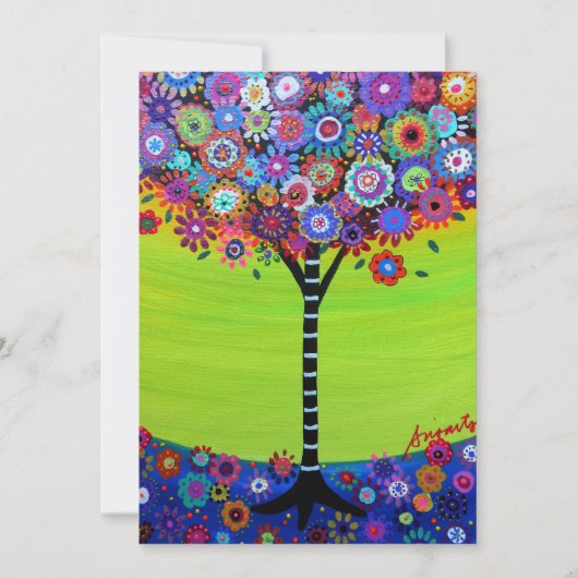 Tree of Life Bar Bat Mitzvah Einladungen (Vorderseite)