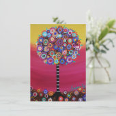 Tree of Life Bar Bat Mitzvah Einladungen (Stehend Vorderseite)
