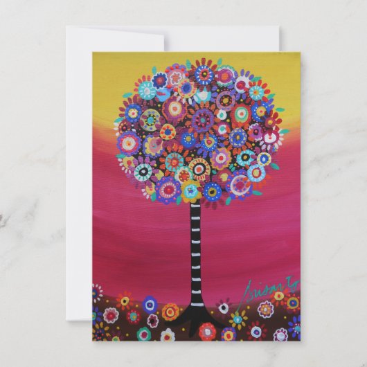 Tree of Life Bar Bat Mitzvah Einladungen (Vorderseite)